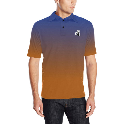 Descendants of the Island Tenne Blue Men's All Over Print Polo Shirt