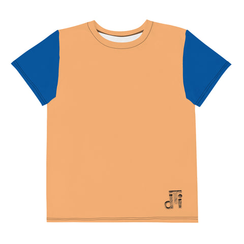 DTI Peach and Blue Youth crew neck t-shirt