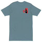 DTI Red Whte & Black Logo premium heavyweight tee