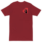 DTI Red Whte & Black Logo premium heavyweight tee