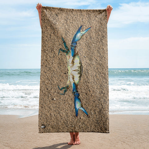 Descendants of the Island Big Blue Crab Towel