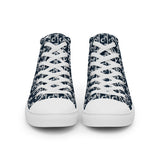 Descendants of the Island Navy and Grey Women’s high top canvas shoes